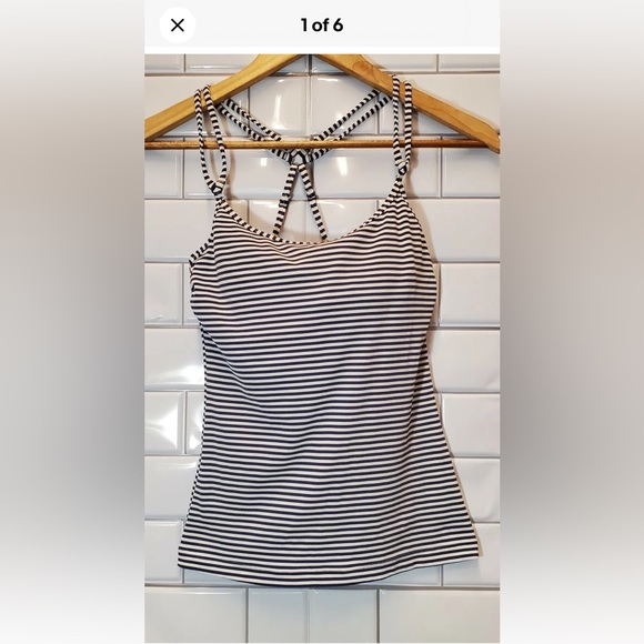 Athleta size 36 B/C Blue and Whit Tankini - Picture 6 of 6